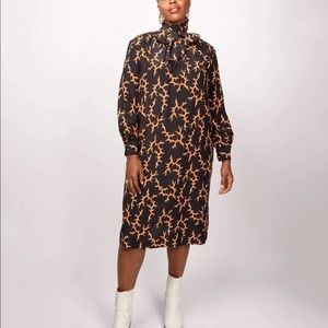 Baacal “Marion” tie neck silk dress